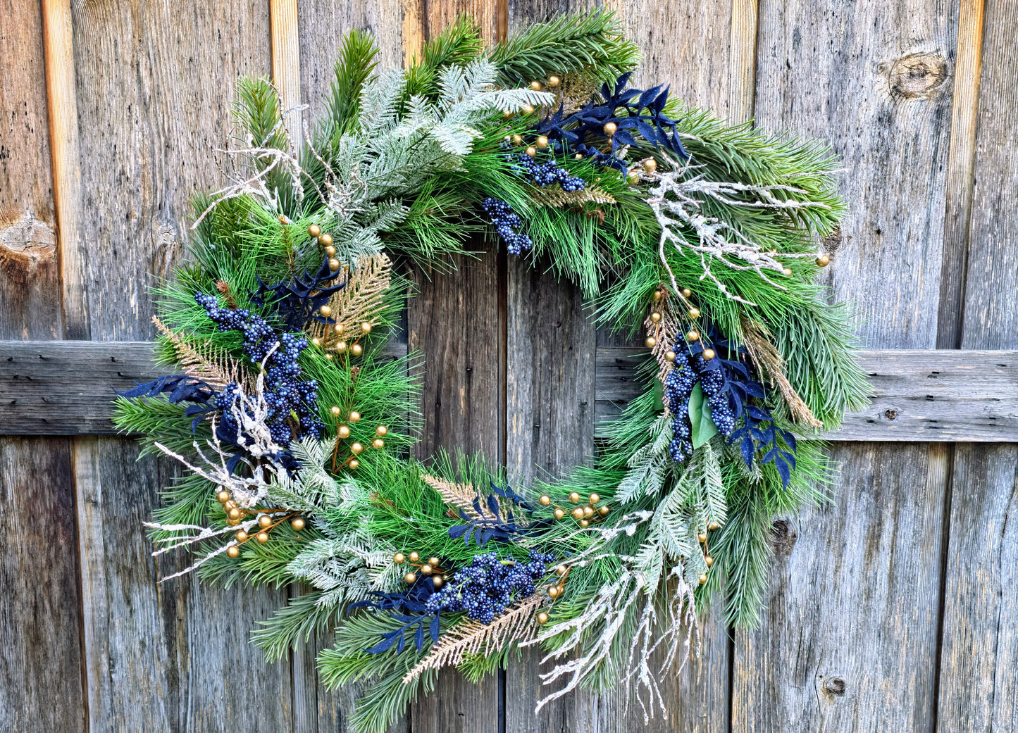 The Sapphire & Gold Festival Wreath