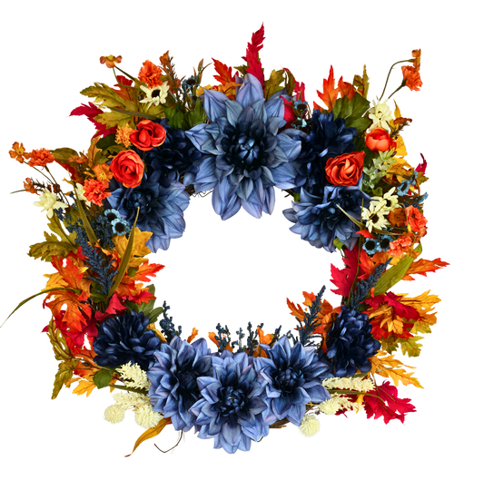Midnight Harvest Wreath - 22"
