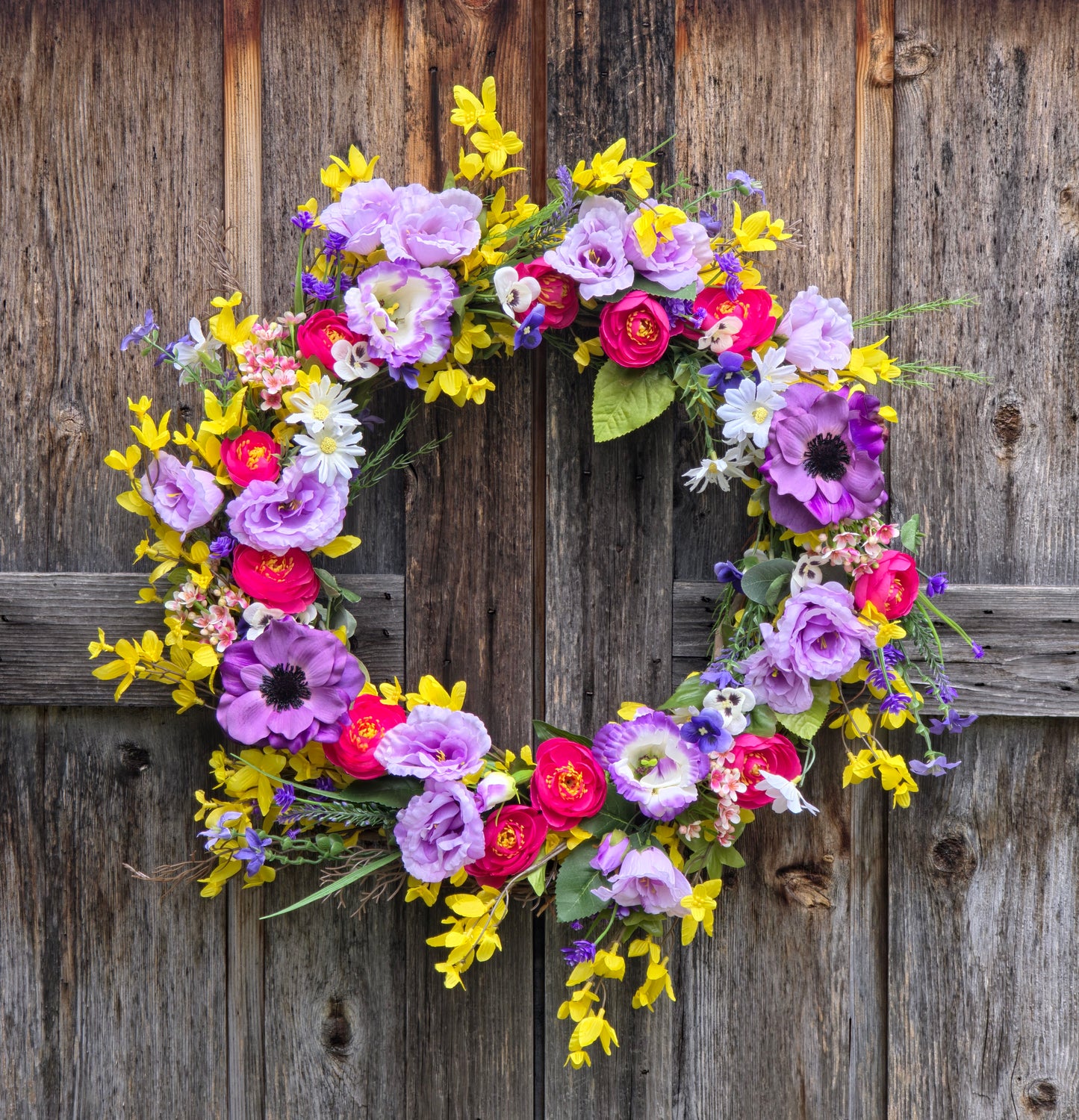 Vibrant Garden Party Wreath