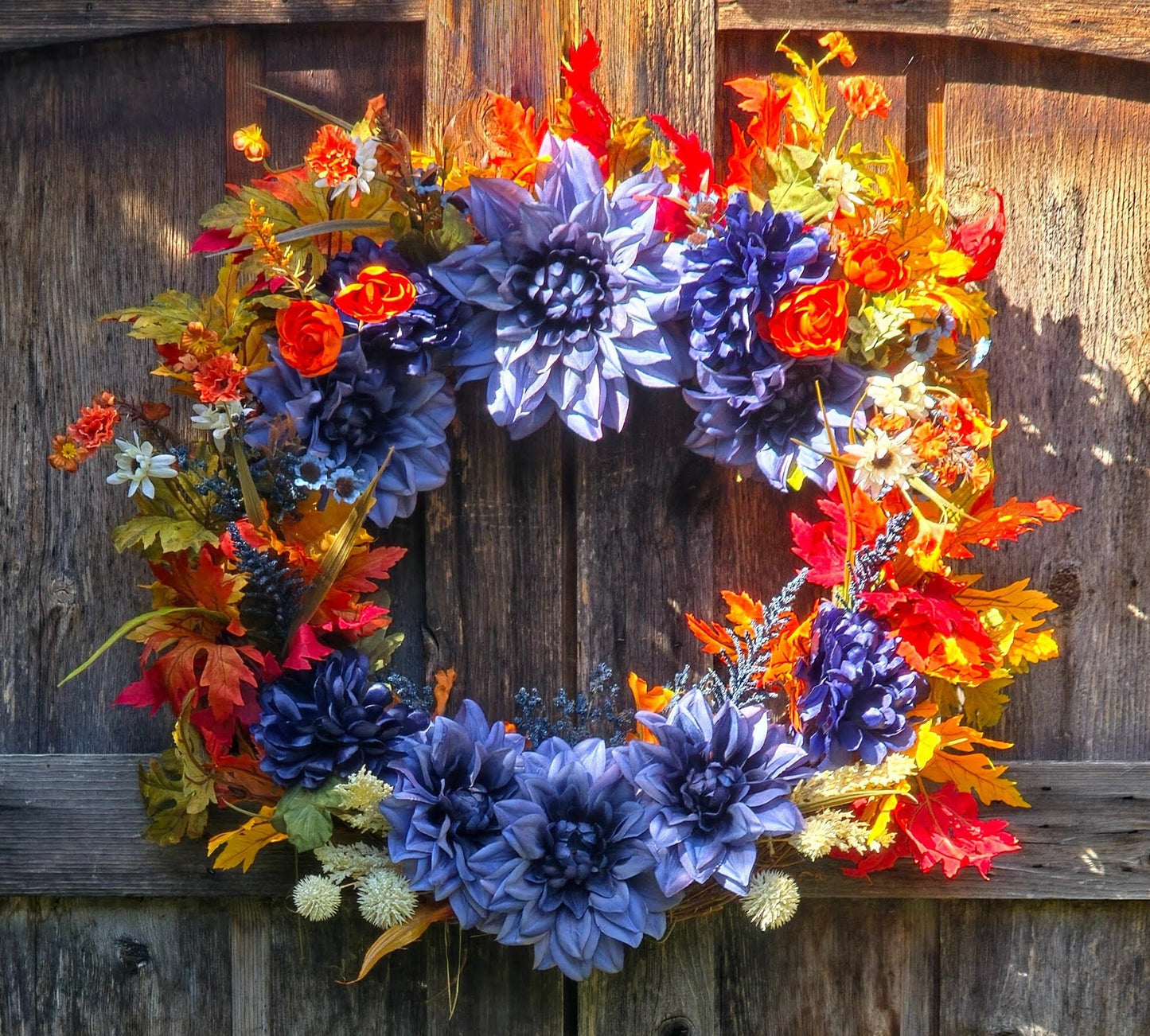 Midnight Harvest Wreath - 22"