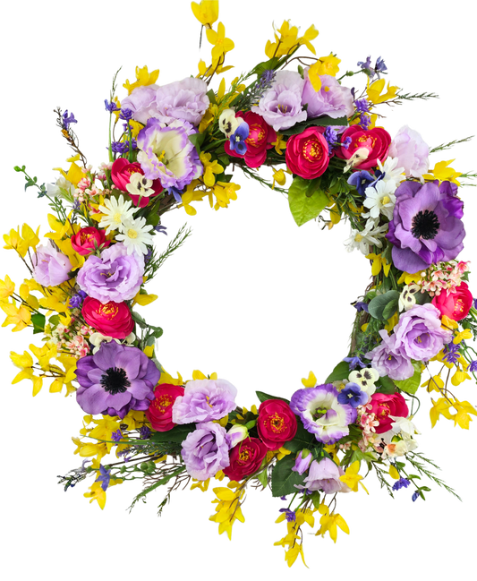 Vibrant Garden Party Wreath